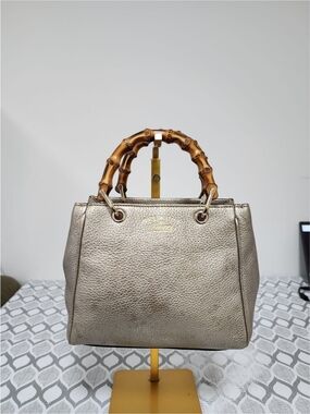 Gucci Small Bamboo Shopper Tote Gold